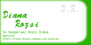 diana rozsi business card